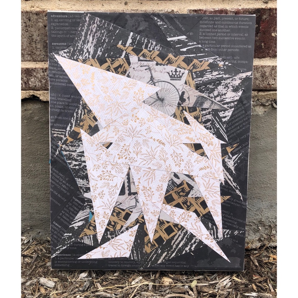 ✨Original Handmade Analog Collage on Canvas✨